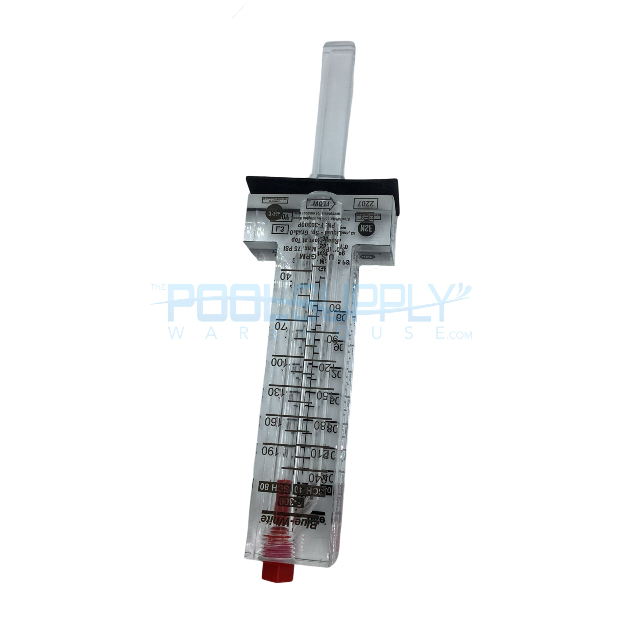 3" Horizontal Flow Pipe Flowmeter - F-30300P - The Pool Supply Warehouse