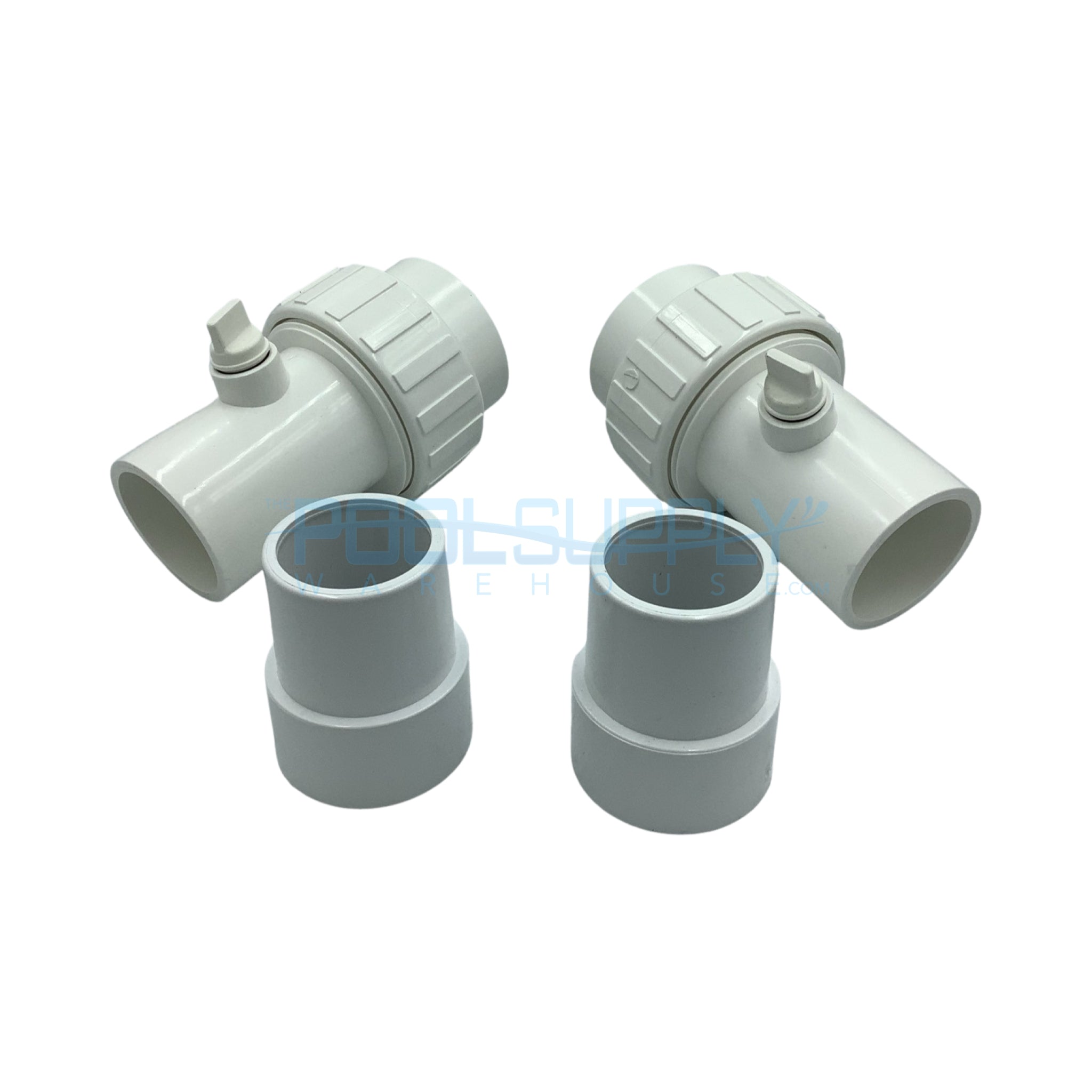 Raypak PVC Union Connector Kit With Built-In Drain For Model 9350, 9353, 10355 Heat Pump Pool Heater - H000317 - The Pool Supply Warehouse