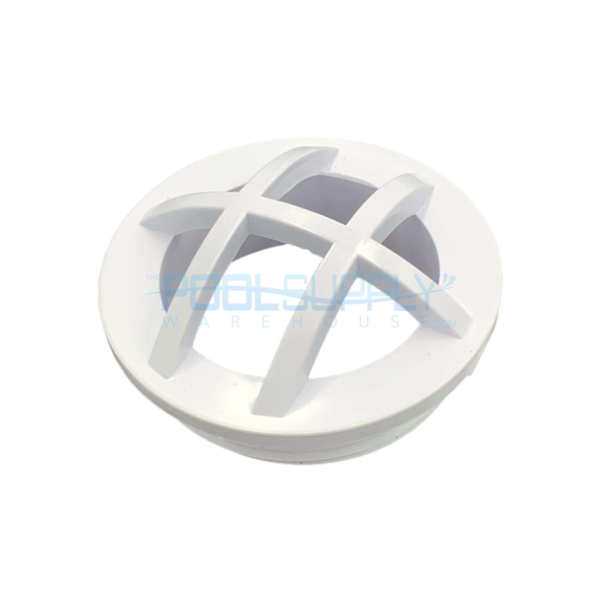 Super-Pro 1-1/2" MPT White Safety Grate Insert Fittings - 25560-000-000 - The Pool Supply Warehouse