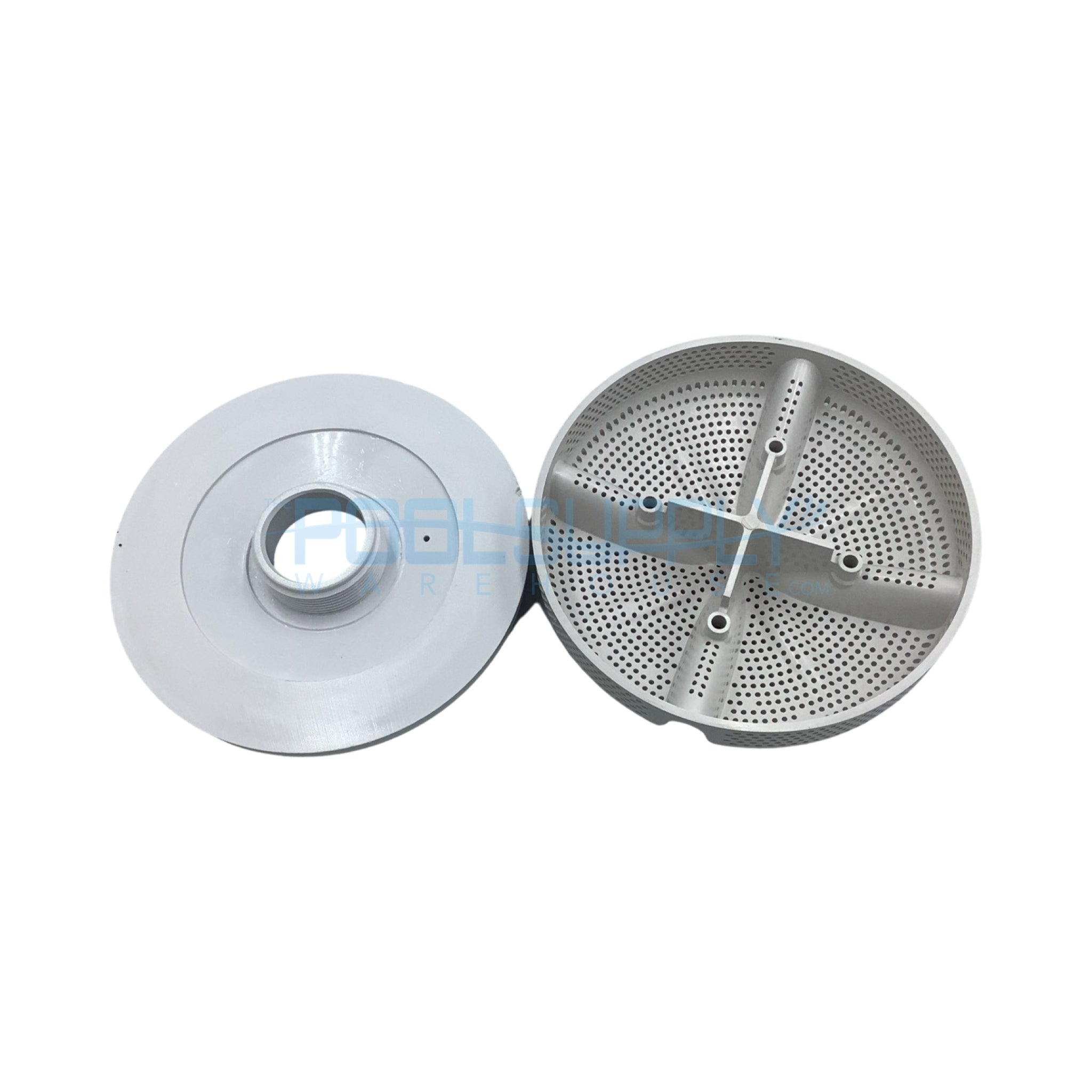 Waterway Plastics Ultra Suction with 1-1/2 Inch Threaded Wall Fitting; 6 Inch, White - 640-8240 V - The Pool Supply Warehouse