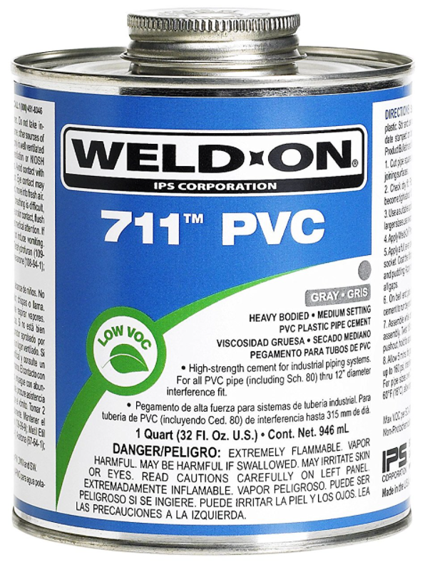 Weld-On® 711™ Heavy Body PVC Cement, 1 Gallon - 10117
