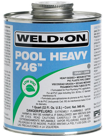 Weld-On® 746™ Clear Pool Heavy PVC Resin, 1 Quart - 13563