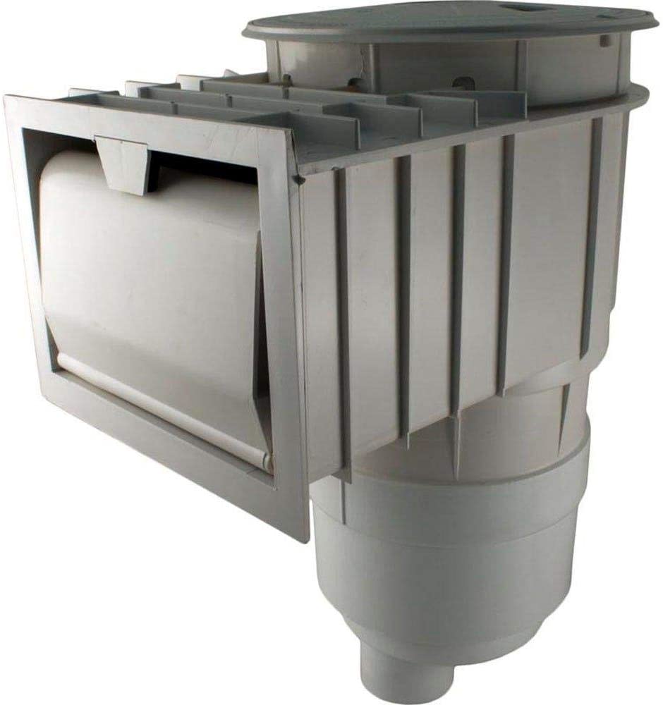 Waterway Plastics Renegade Gunite In-Ground Skimmer with Round Lid; 2 Inch Socket, White - 540-6410 - The Pool Supply Warehouse