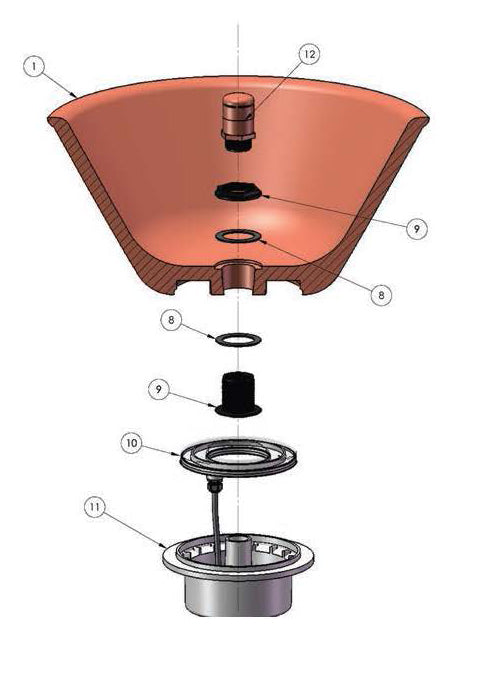 MagicBowl Water Effects with O light - 580043 - Water Features - PENTAIR WATER POOL AND SPA INC - The Pool Supply Warehouse