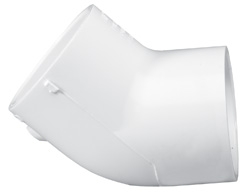 Lasco 2" SCH40 45° Elbow Slip x Slip - 417020BC - The Pool Supply Warehouse
