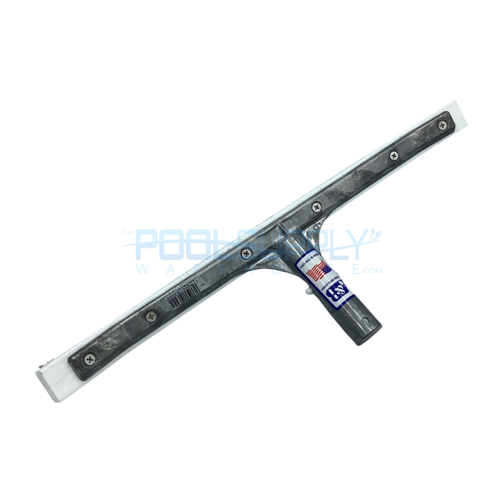 A&B 18" Metal Back Combination Stainless Steel & Nylon Wall Brush - 3004 - The Pool Supply Warehouse