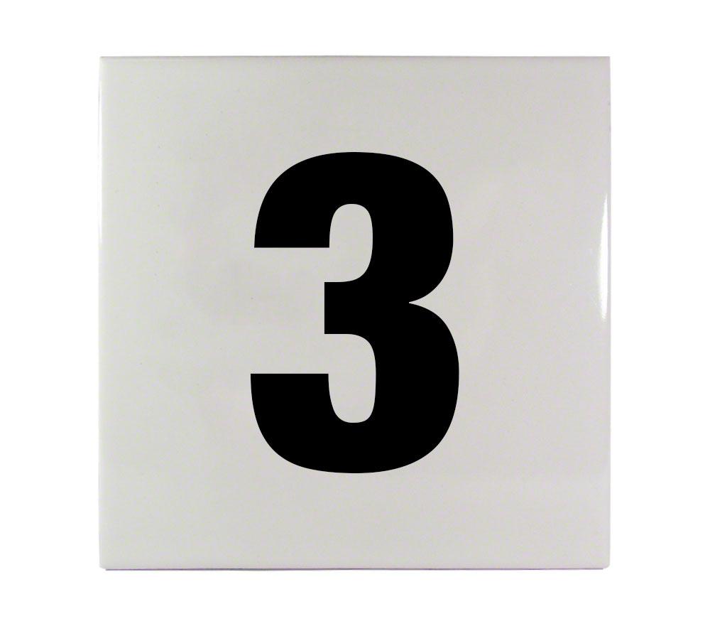 NO Series Smooth Frost-Proof Waterline #3 Depth Marker - C611030 - The Pool Supply Warehouse