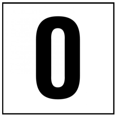 Inlays 6x6" Ceramic Tile 4" Letter #0 Non-Skid Frost-Proof Pool Deck Depth Marker - C621000