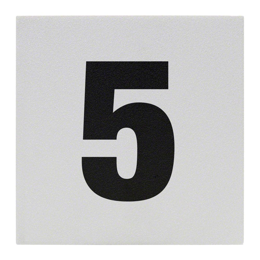 NO Series Non-Skid Frost-Proof Pool Deck 5 Depth Marker 4" Letter - C621050 - The Pool Supply Warehouse