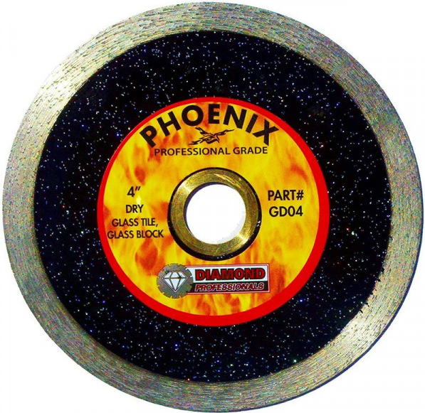 Diamond Professionals 4" Wet/Dry Glass Tile Supreme Phoenix Blade - GD04