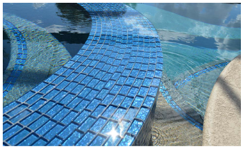 Artistry in Mosaics 1 Sq-Ft. Blue Brick Blend Design Tile - GG82348B17