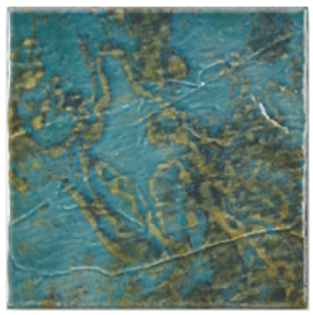 National Pool Tile 6"x6" Aqua Blue Volcano Tile - MASSV611