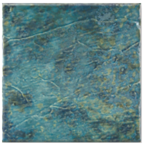 National Pool Tile 6"x6" Aqua Blue Volcano Tile - MASSV611
