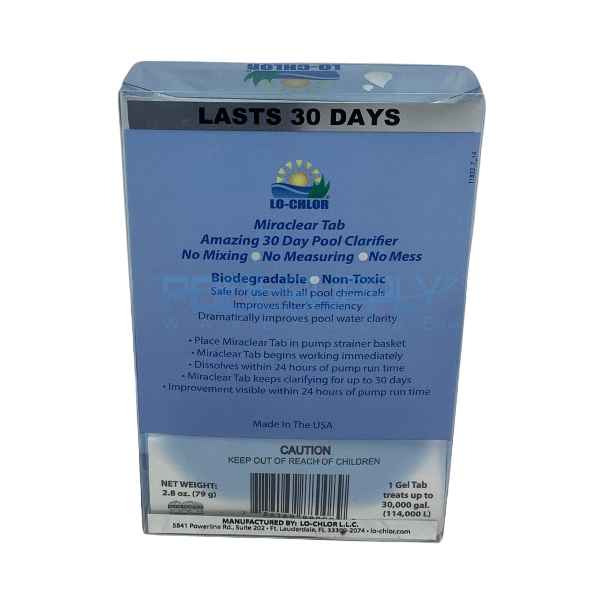 Miraclear Pool Clarifier Tab - 2.8 oz. - LO-3030 - The Pool Supply Warehouse