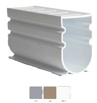 Cardinal 2"x10' Square Deck Drain, White - QP-5171W