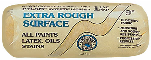 Linzer 9" Roller Cover - Extra Rough, 1-1/4" Nap, Synthetic Lambskin, Hi Density - RC147-9