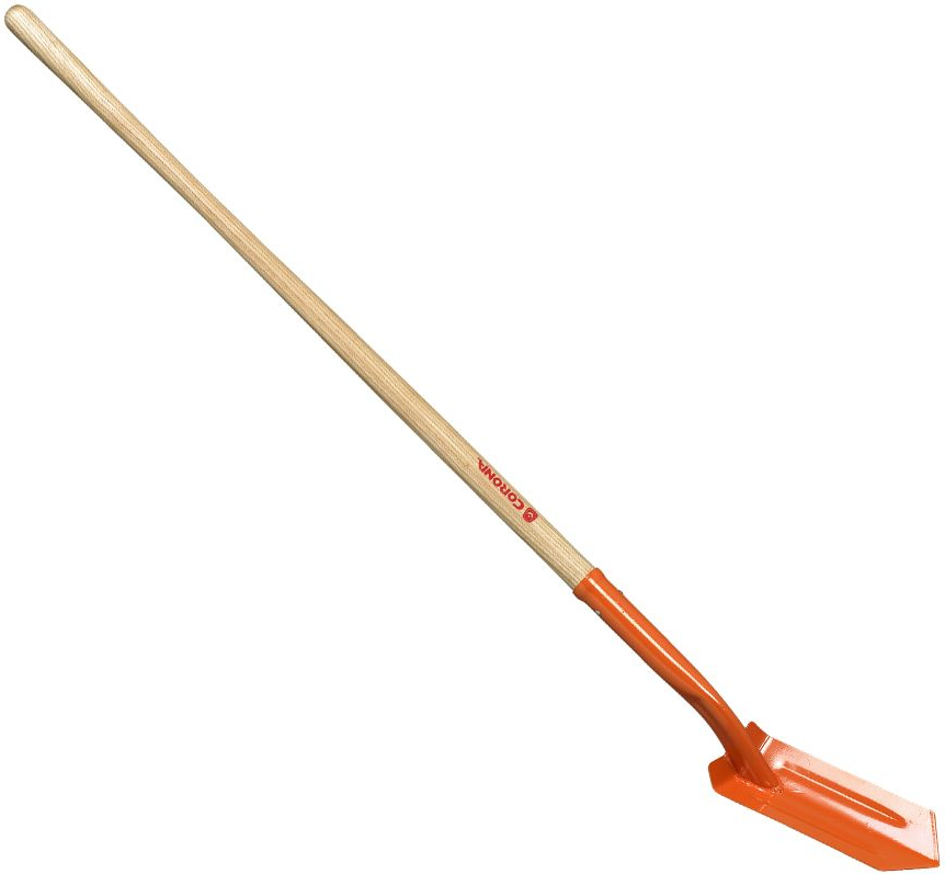 4" Trench General Purpose Shovel w/ Orange Wood Handle - SS 64104