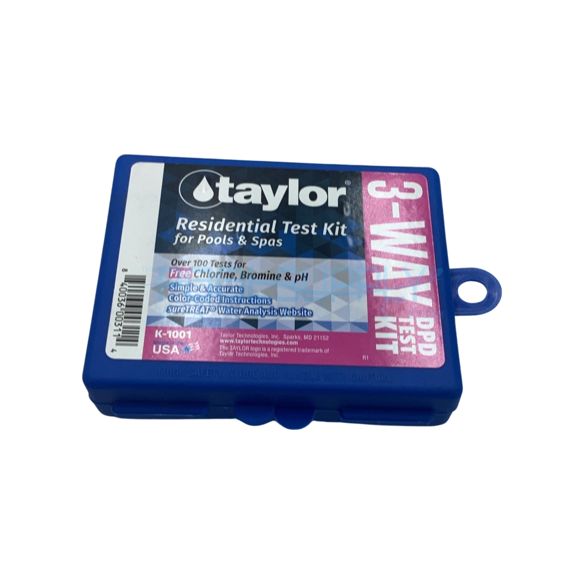 Taylor Technologies Basic Residential Swimming Pool Spa 3 Way Test Kit - K-1001-12 - The Pool Supply Warehouse