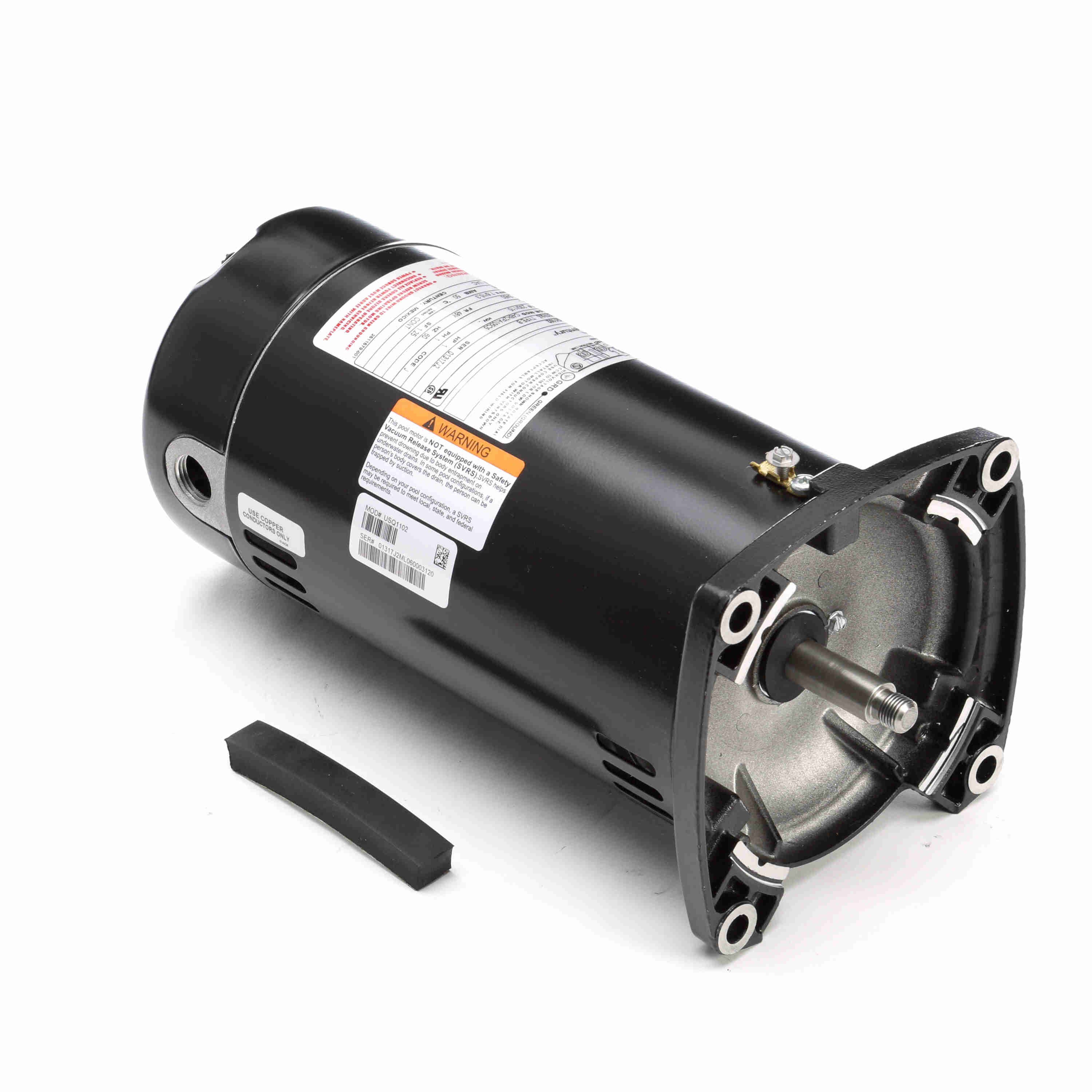 Century 1 HP Pool Pump Motor, 1 phase, 3600 RPM, 230/115 V, 48Y Frame, ODP - USQ1102