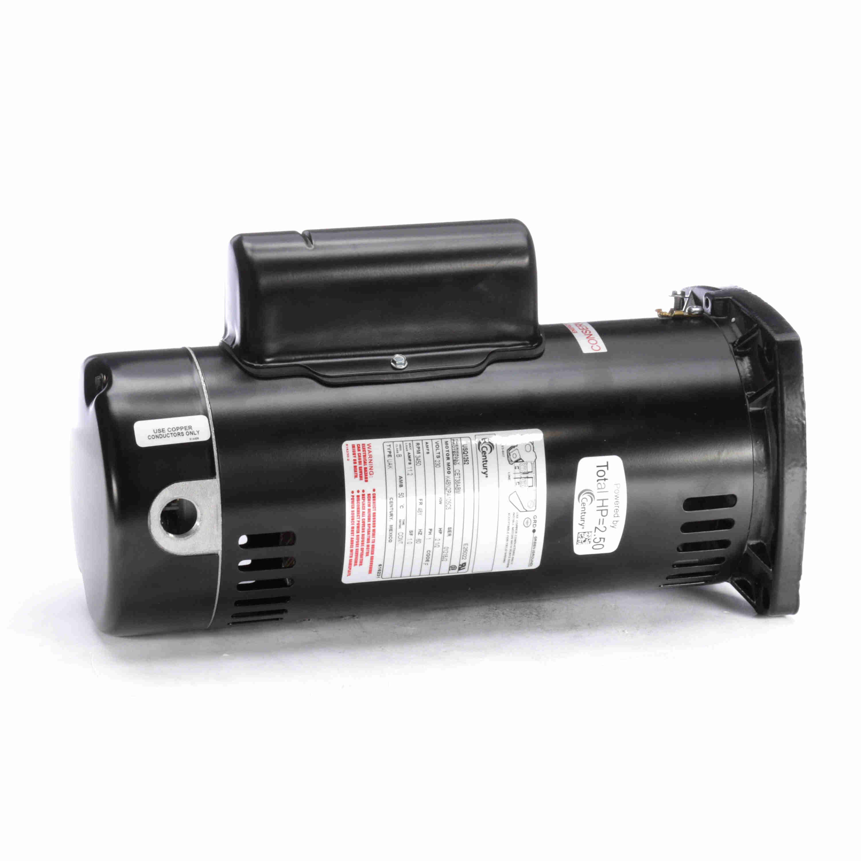 Century 2 1/2 HP Pool Pump Motor, 1 phase, 3600 RPM, 230 V, 48Y Frame, ODP - USQ1252