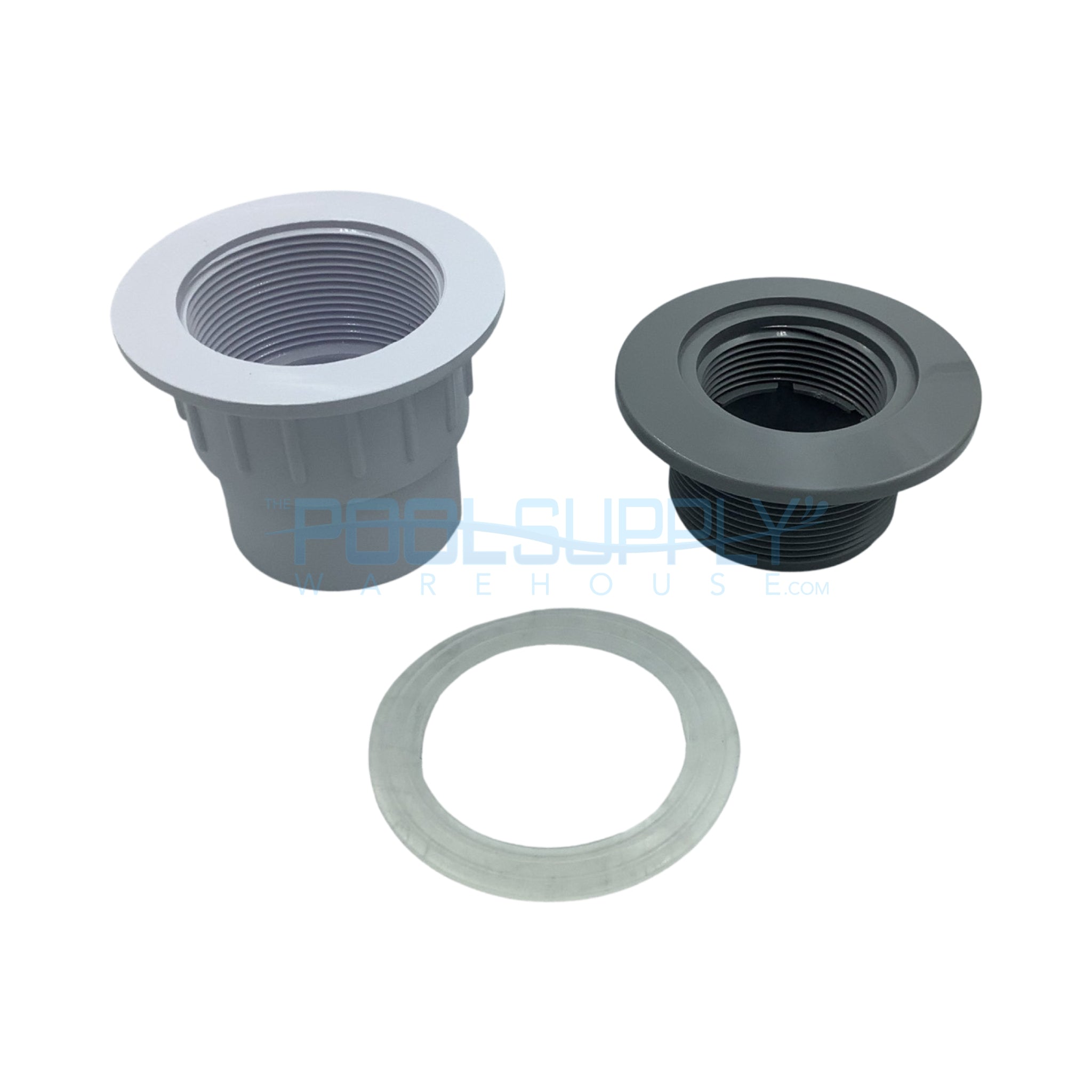 CMP 1-1/2x2" Fiberglass Wall Return Fitting with Nut and Gasket - 25523-501-100 - The Pool Supply Warehouse