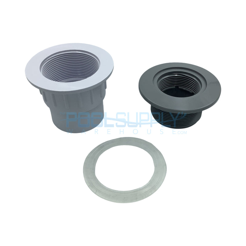 CMP 1-1/2x2" Fiberglass Wall Return Fitting with Nut and Gasket - 25523-501-100 - The Pool Supply Warehouse