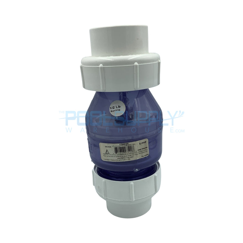 NDS 2" True Union Spring Check Valve, Clear - 1700C20 - The Pool Supply Warehouse