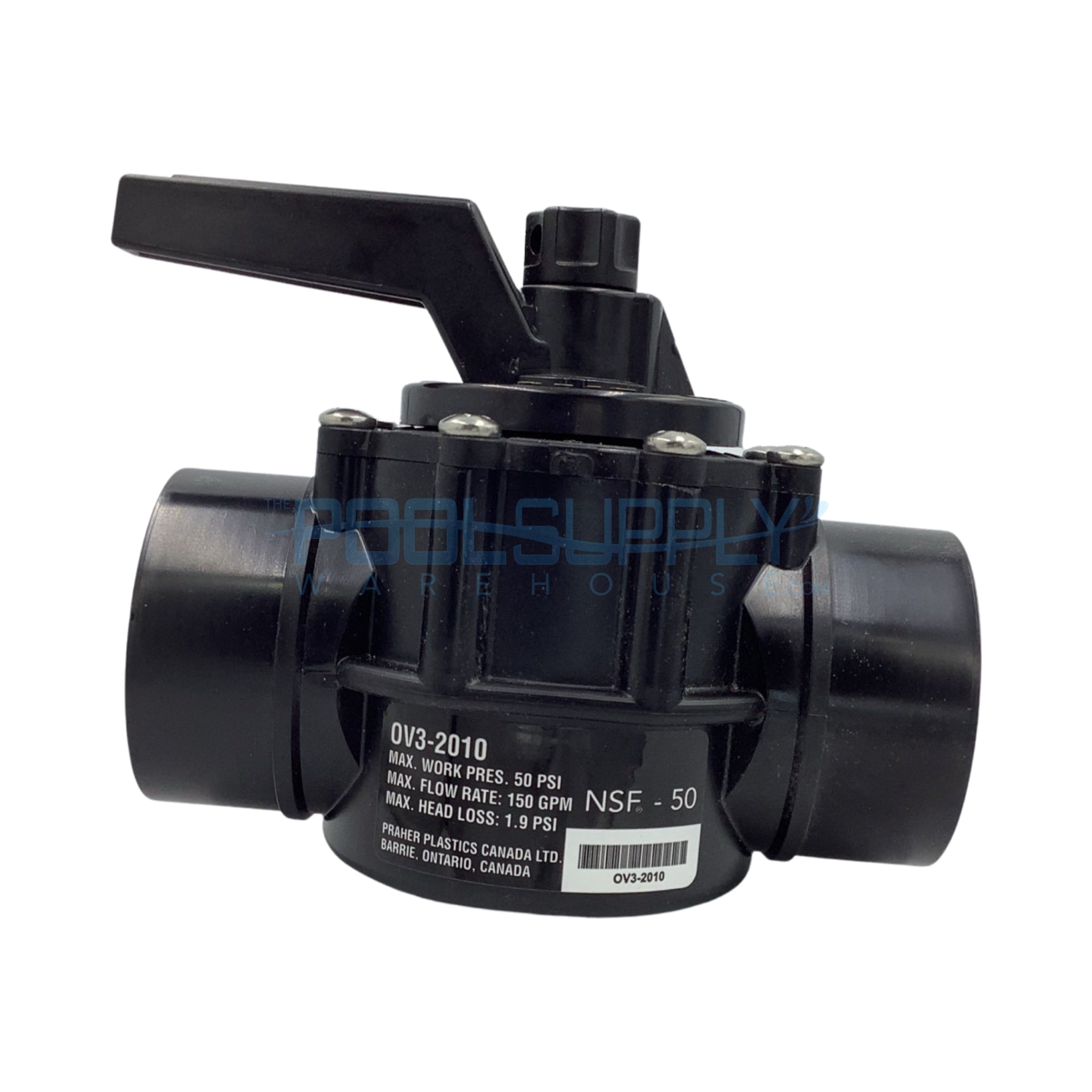 Praher Plastics 3 Port CPVC Diverter Valve  2" X 2.50" - OV3-2010 - The Pool Supply Warehouse