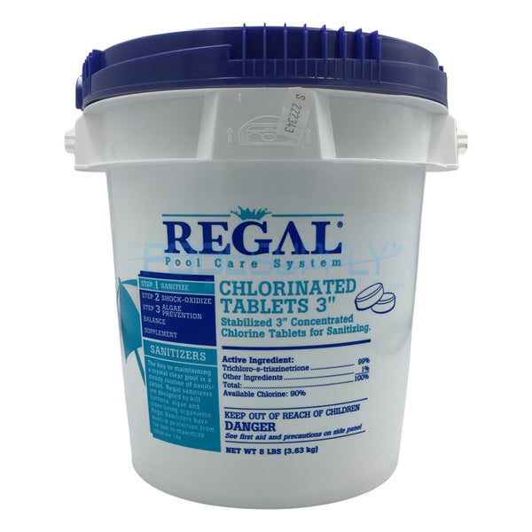 Regal 3” Chlorinated Tablets, Unwrapped - 8 Lb - 12001571 - The Pool Supply Warehouse