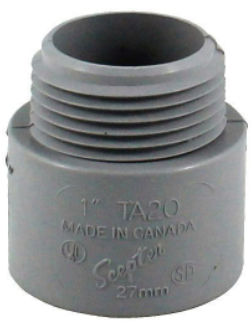 IPEX 1" PVC Conduit Terminal Adapter - 077023