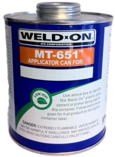 IPS 1 Quart Weld-On Empty Metal Can - 10012