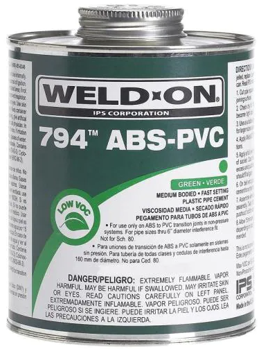 Weld-On® 794™ ABS-PVC Transition Resin, 1 Pint - 10274
