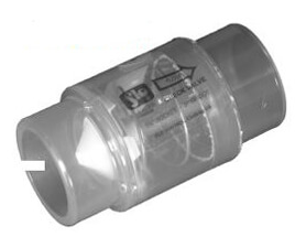 NDS 2" PVC Clear Spa Spring Check Valve - 1055C20