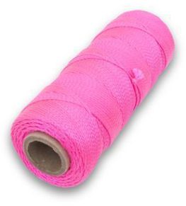 Marshalltown ML340 Braided Nylon Mason's Line 500' Fl. Pink, Size 18" to 6" Core - 10840