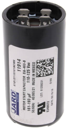 Super-Pro Start Capacitor, 124-156 MFD 125V - 11914