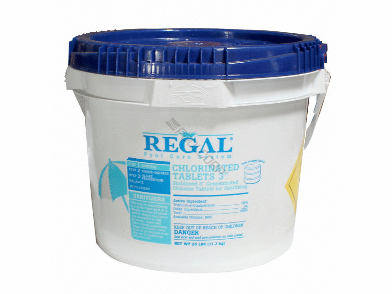 Regal 3" Chlorine Tabs - 25 Lb Bucket - 12001573