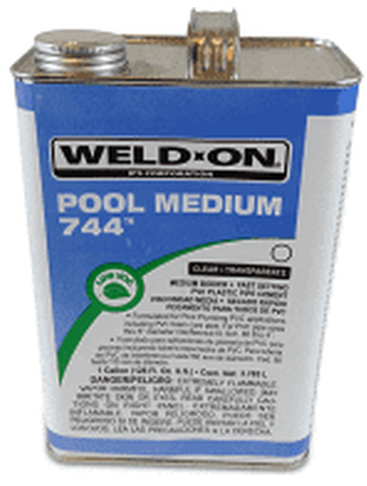 IPS 1 Gallon Weld-On 744 Clear PVC Cement - 13554
