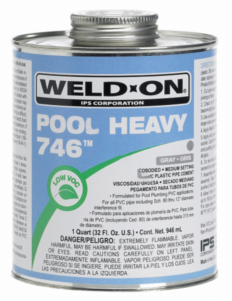 IPS 1 Gallon Weld-On 746 Heavy PVC Cement, Clear - 13562