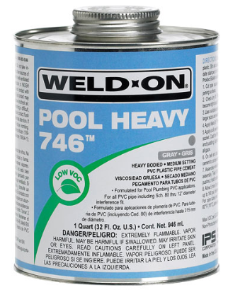 IPS 1 Gallon Weld-On 746 Heavy PVC Cement, Gray - 13566