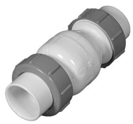 NDS 2" True Union Spring Check Valve, White - 1700-20