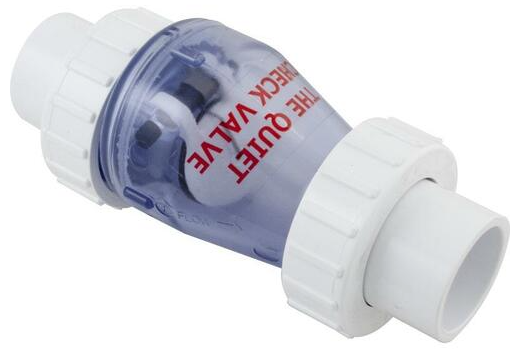 NDS 1" True Union Spring Check Valve, Clear - 1700C10