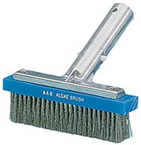 A&B 5" Straight Algae Brush; Blue Aluminum Back, Stainless Steel Bristle - 2004