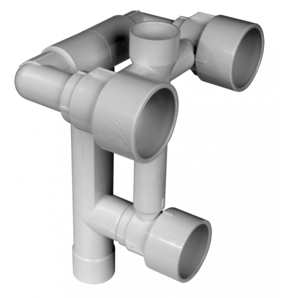 Waterway Plastics Gunite Power Seat Kit – 3-Jet Manifold for Poly and Power Storm - 210-3420G - The Pool Supply Warehouse