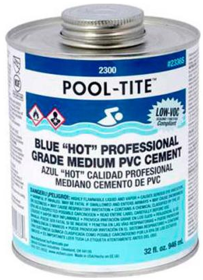 Oatey 32 oz. Pool-Tite PVC Medium “Hot” Cement, Blue - 2336S