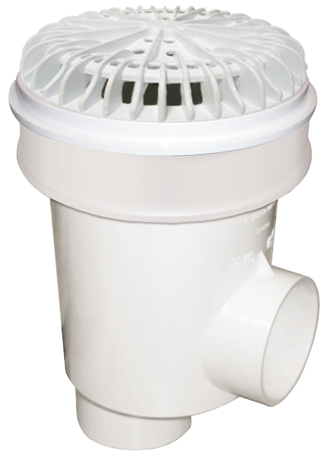 CMP 2-1/2" Main Drain, White - 25513-250-100