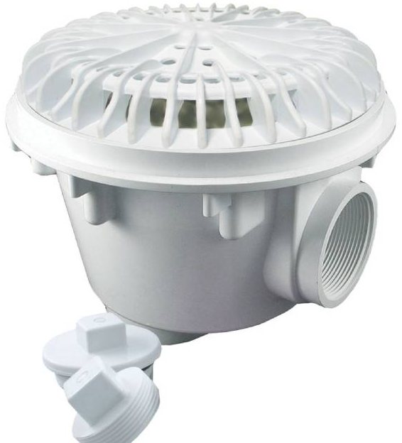CMP 2" Socket Gunite Nova Main Drain, White - 25513-600-000