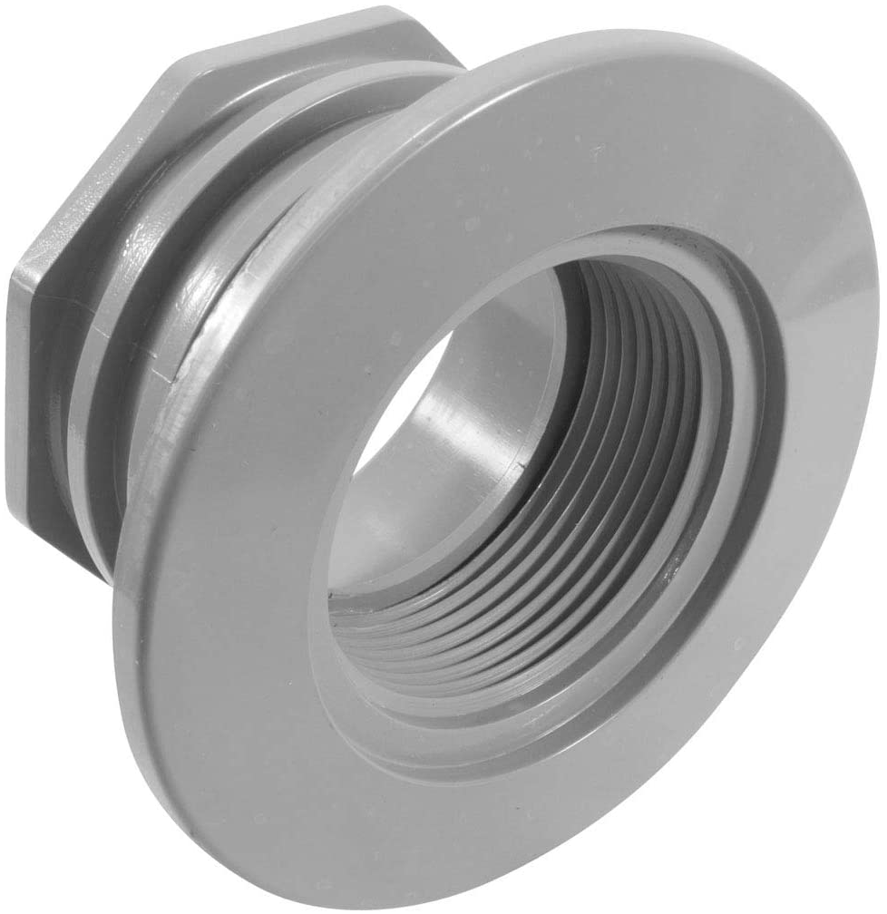 Super-Pro 1-1/2" FIP x 1-1/2" Socket Gray Wall Fitting w/ Water Stop - 25523-101-000