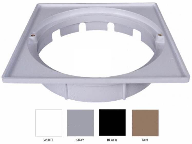CMP Square Skimmer Cover and Collar, Black - 25538-904-000