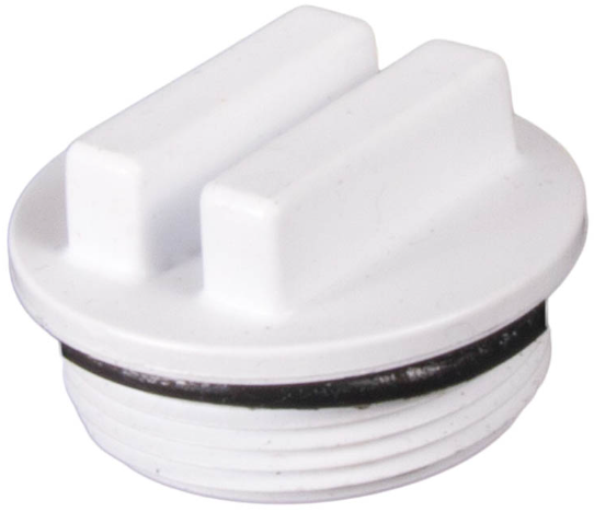 Super-Pro Plug w/ O-Ring, White - 25543-000-000