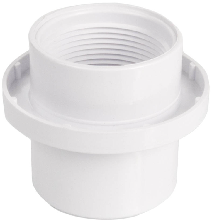 Super-Pro 1-1/2" FIP x 1-1/2" SKT Water Stop Adaptor, White - 25575-500-000